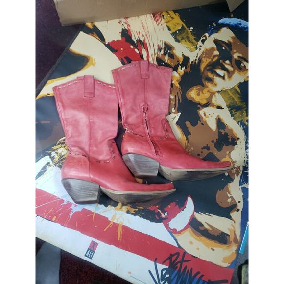 Bcbg Womens Pink Calf Boots 6.5 - Picture 3 of 6